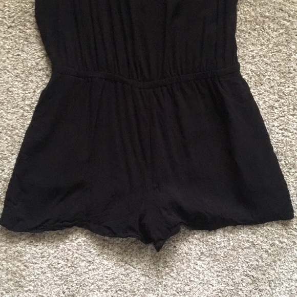 Black Romper w/ Cut Out Design on Back - Picture 3 of 6